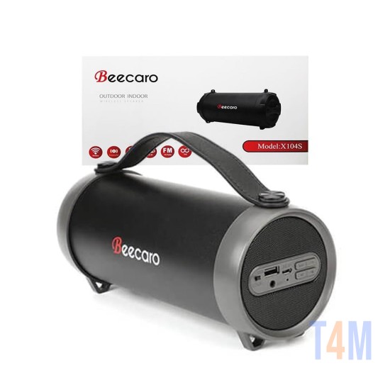 Beecaro Portable Bluetooth Speaker GF602 with Power Bank Function 1500mAh Black